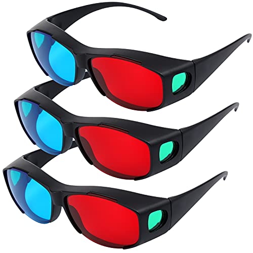 3 Pieces Red Blue 3D Glasses 3D Movie Game Glasses Anti-Polarization Design Red-Blue 3D Style Glasses by Adasea - Used condition - US$8.09