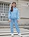 Arshiner Girls 2 Piece Outfits Fashion Half Zip Tracksuit Long Sleeve Pullover Sweatshirt Sweatpants Jogger set Activewear
