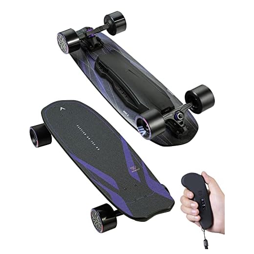 WOWGO Electric Skateboard with Remote, Shortboard Top Speed 25 mph of Fast Cruiser E Board with 15.0miles Long Range, Dual 680W Motors Skateboards for Adults Teens(90mm Wheels)-Mini 2