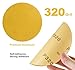 100 PCS PSA Sanding Discs 6 Inch 320 Grit Adhesive Backed Sandpaper Roll Sticky-Back Sandpaper for DA Sander Self Stick Aluminum Oxide Round Automotive Sandpaper with Sticky Back