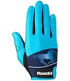 Roeckl Sports Junior Handschuh -Kansas- Kinder Reithandschuh mit Lernhilfe türkis, 4