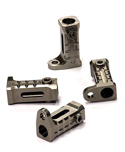 Integy RC Upgrades for Axial, Billet Machined Alloy Rock Rail Mounts (4) for Axial SCX-10, Dingo & Honcho