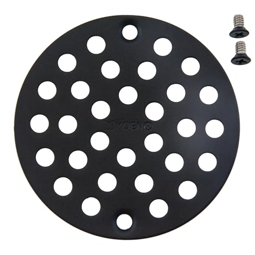 Moen 102763WR 4-Inch Screw-In Shower Strainer Drain Cover, Wrought Iron