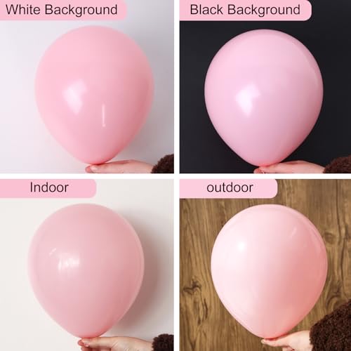 image for RUBFAC Pink Balloons 129pcs Light Pastel Pink Balloon Different Sizes 