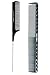 Salon Hairdressing Styling professional Tool Sharp Tail Combs And Carbon Comb, 2 Count Black