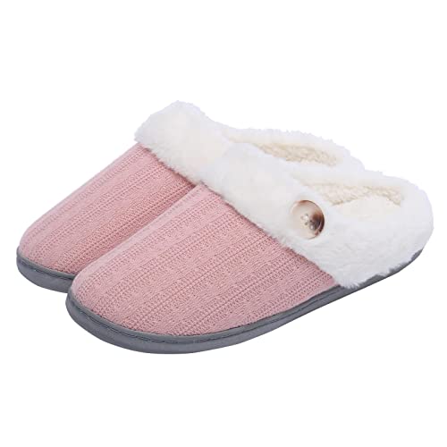 Chaussons pour Homme Femme,YloveM Unisexes Pantoufles Hiver Mousse mémoire Pantoufles Antidérapant Semelle Caoutchouc Chaude et Confortables Intérieur Extérieur Chaussons de Maison Cover