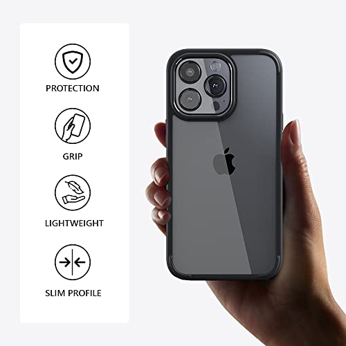 Image of iPhone 13 Pro Back Cover | GoCushion Hybrid Protective Case | Cosmos Black | Protective Bumper for Camera Protection |Thin, Durable & Lightweight | Compatible with Wireless Charging | TPU & PC