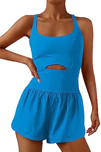 Womens Running Workout Romper One Piece