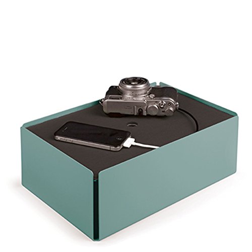 Preisvergleich Produktbild Konstantin Slawinski Charge-Box pastelltürkis Filz grau Kabelbox