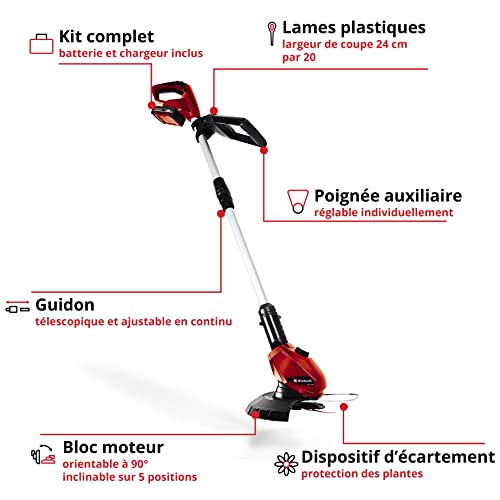 Einhell Coupe-Bordures sans Fil GE-CT 18 Li Kit Power...