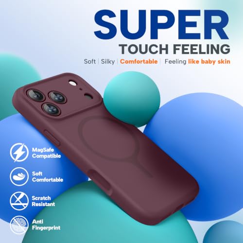 Miracase Silicone & Magnetic for iPhone 18 Pro Case, Burgundy by Miracase - Used condition - Image 7