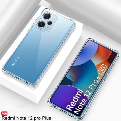Image of TheGiftKart Crystal Clear Back Cover Case for Mi Redmi Note 12 Pro Plus 5G | Shockproof Soft TPU Case | Cushioned Edges for Ultimate Protection Back Cover Case (TPU, Transparent)