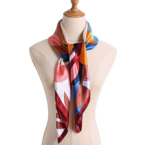 vimate 35" Square Silk Like Head Scarf - Women's Fashion Silk Feeling Scarf for Hair Wrapping and Sleeping at Night.