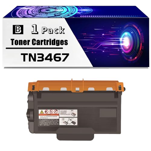 TN3467 Toner Cartridges is Compatible for Brother MFC-L6900DW MFC-L5900DW MFC-L5700DN HL-L6400DW HL-L5200DW Printers, High Yield 9000 Pages, with Chip for Long-Lasting Durability (1 Pack Black)