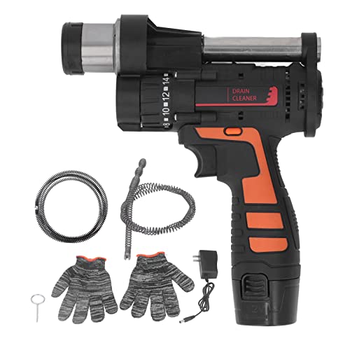 ANKROYU Electric Drain Auger, ABS Flexible Handheld Plumbing Snake Drain Clog Remover Tool, Electric Drain Clog Remover for Toilet Bathroom (4.5m)