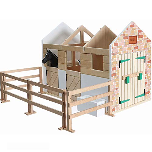 Image of Lottie Dolls Stable Playset | Toy Farm Playset | Toy Barn | Toy Horse Stable Playset | Wooden Barn