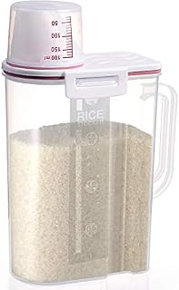 Airtight Rice Storage Container BPA Free 5lb Capacity Cereal Storage Bin with Measuring