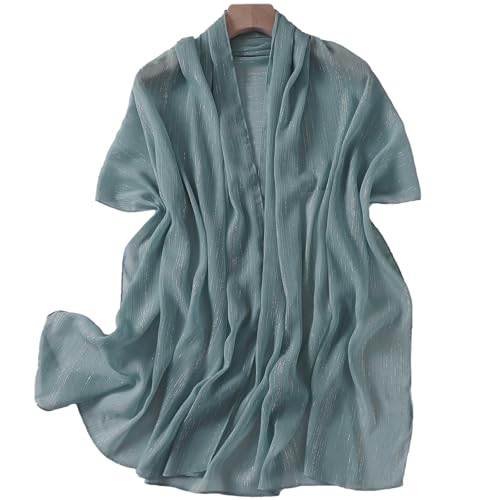 Women Hijab Chiffon Head Scarf Lightweight Shimmer Scarves Crepe Wedding Shawls and Wraps for Evening Dresses Shiny2