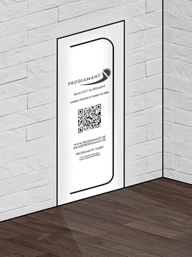 PRODIAMANT® Staubschutztür 1,10 x 2,20 m staubdicht mit Reißverschluss – Extra robuste Folientür für Baustelle & Renovierung, inkl. Zipper