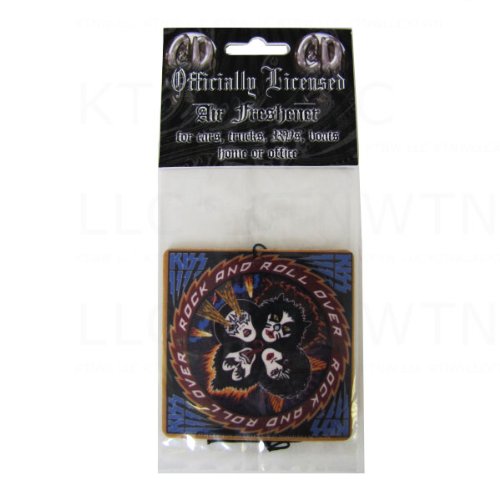 CD Visionary Single Hanging Air Freshener in Kiss Album Cover Design - Rock and Roll Over