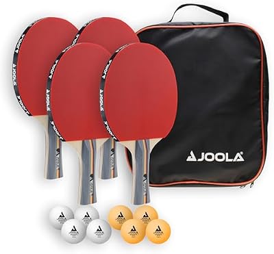 JOOLA Set Team School 4 Palas Y 8 Pelotas + Bolsa