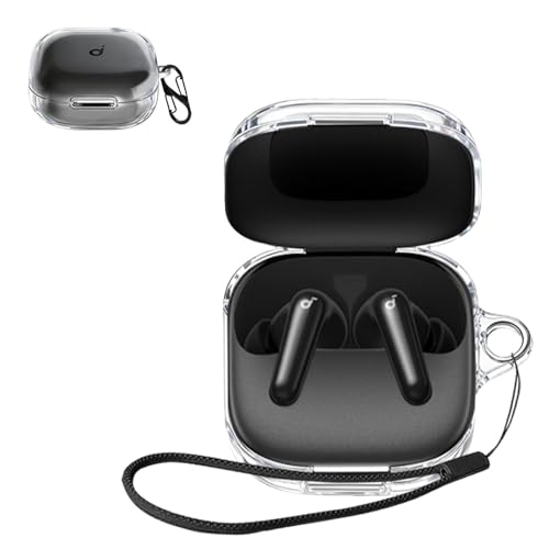 For Anker Soundcore P31i �P�[�X [HVUYAL] ���� �y�� TPU�f�� �[�d�Ή� ���������܂� �����h�~�p�̃t�b�N�𓋍ڂ��� �y�� �L�Y�h�~ �h�k �h�o �����ɂ��� �_�炩�ȃV �Ռ� �z�� �X���� �\�t�g �P�[�X�J�o�[ �����h