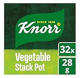 Knorr Vegetable Stock Pot pack of 4 (32 pots) gluten-free to add a rich flavour to vegetable-based and vegetarian meals 8 x 28 g