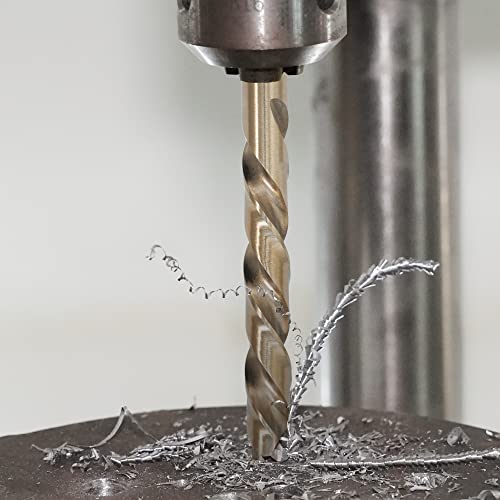 Gmtools 15Pcs Cobalt Drill Bit Set, M35 High Speed Steel, 135 Degree Tip, Twist Jobber Length Drill Bit Kit For Hardened Metal, Cast Iron, Stainless Steel, Plastic And Wood, With Indexed Storage Case 1/16"-3/8" #TOP5