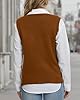 Lailezou Women's V Neck Knit Sweater Vest Argyle P... #4