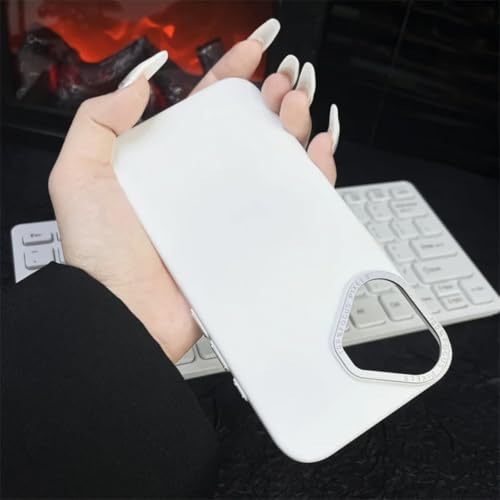 Coque iPhone 15 antichoc métal blanc pour éviter les bris de caméra arrière