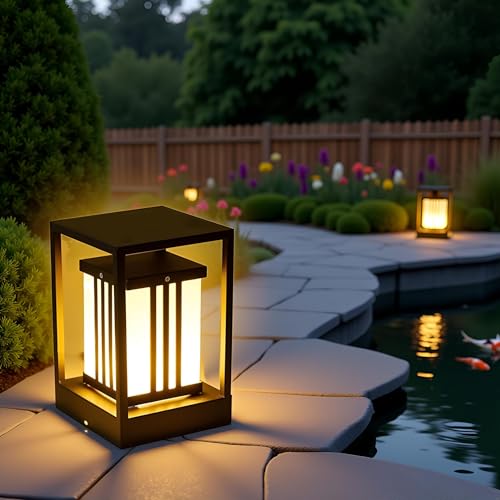 Image of BrighLyt Outdoor Gate Light & Garden Lamp - Waterproof Pillar Light for Main Entrance, Balcony & Pathway (GL08, Pack of 2)