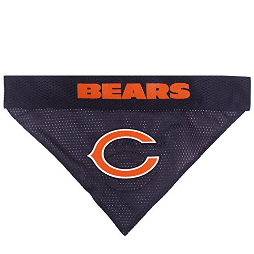 Pets First NFL DOG BANDANA, CHICAGO BEARS REVERSIBLE PET BANDANA. 2 Sided Sports Bandana with a PREMIUM Embroidery TEAM LOGO - Image 2