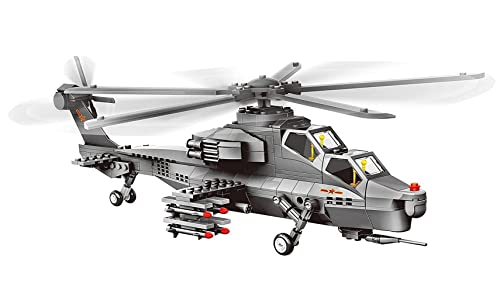 Aircraft Scale Model. Bricks Toy Kit. 1:38. Anti-Tank Attack WZ-10 Helicopter.