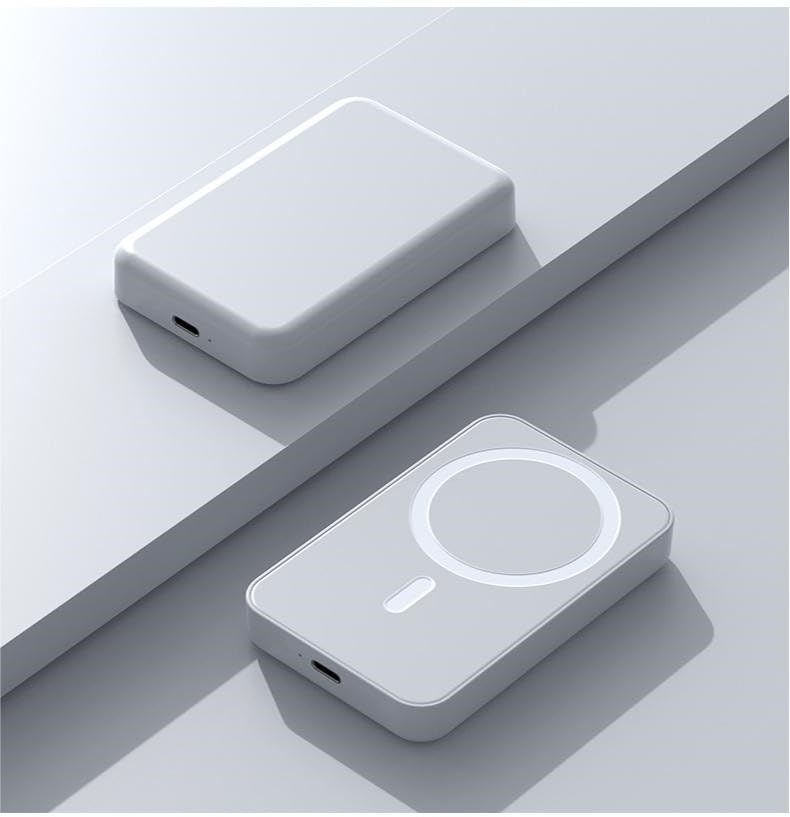 Batterie Externe Magnétique Flintronic - Power Bank 5000mAh - Charge Rapide Sans Fil - Compatible IPhone 15 à 12 - Portable Et Sûr - 3