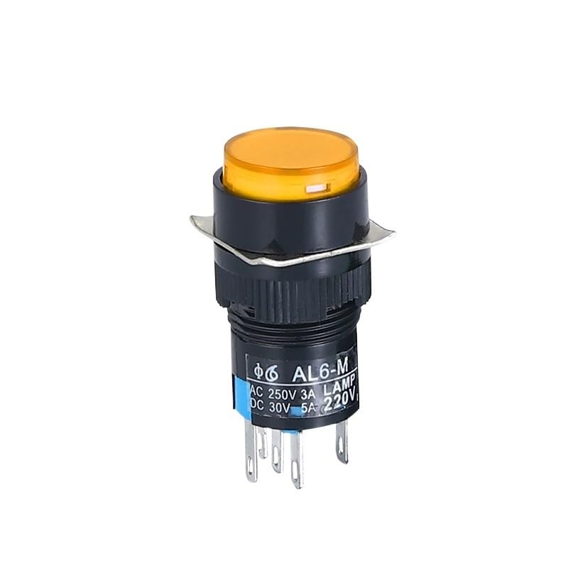 Interrupteur bouton-poussoir 16mm lumineux pour remplacer un commutateur défectueux 220V