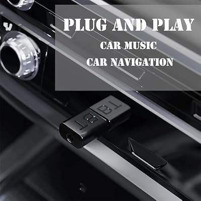 Mini 2-in-1 USB Bluetooth Receiver,Bluetooth 5.4 Wireless Audio Adapter 3.5mm Car Kit Music Receiver for Home/Car Stereo Sound System, Portable Speskers, (Aux in) with 3.5mm Cable