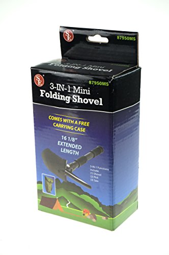 Mini pala plegable 3 en 1 de 16 pulgadas con sierra y pico miniatura 6