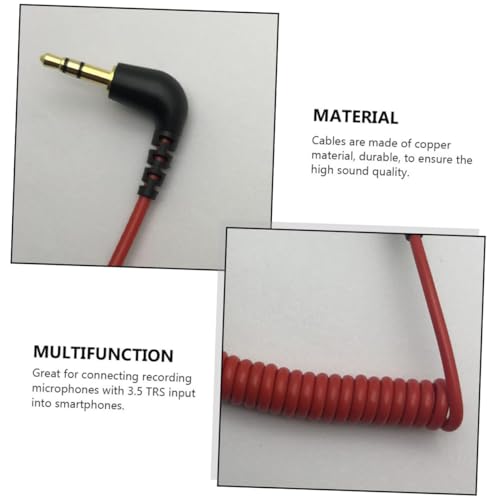 SOLUSTRE 2pcs Cable de Audio Extensión 3.5mm 0.75m Rojo miniatura 6