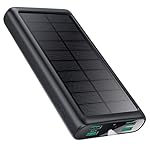 AXNEB Bateria Externa 26800mAh Power Bank Solar co...: 【Listo para Viajar】El power bank AXNEB viene con una batería de polímero de litio de gran capacidad de 26800 mAh. Puede mantener tu iPhone de la serie 17/16/15/14/13 encendido todo el día o mantener una tableta encendida durante varios ciclos complet...