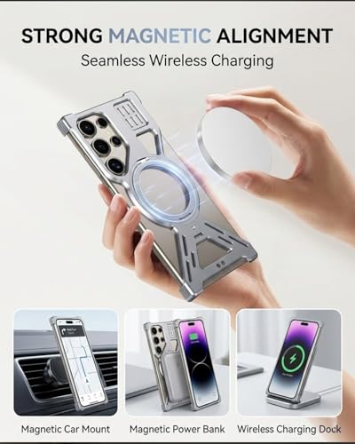 Coque rigide Samsung S25 Ultra avec support rotatif pour vidéo et voiture - 3