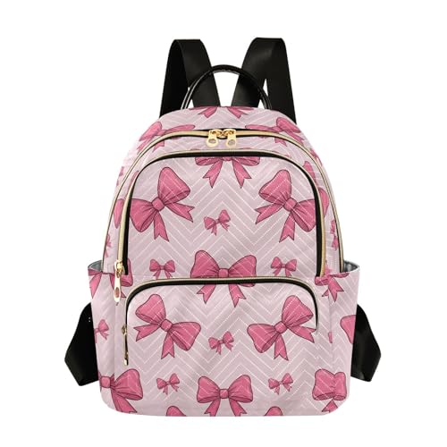 Sac à dos léger avec nœuds rouges style moderne et matelassé pour femme