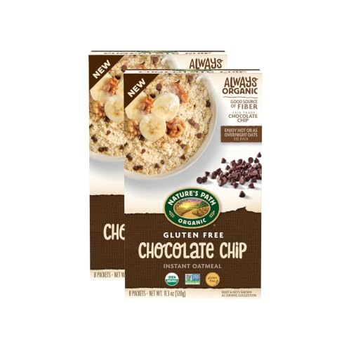 Nature's Path Organic Chocolate Chip Instant Oatmeal, 11.3 oz (Pack of 2), Gluten Free, Non-GMO, Fair Trade