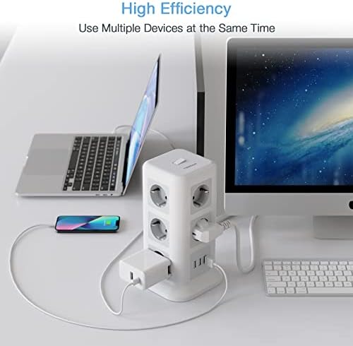 Regleta Enchufes Con Usb Regleta Torre FDTEK 13 En Tomas AC