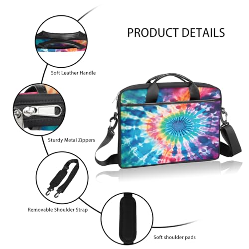 Bolso para portátil de 15 pulgadas estilo Tie Dye colorido miniatura 4