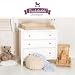 PuckDaddy"Nube 7" madera natural - Cambiador superior con cabecero curvado para todas...