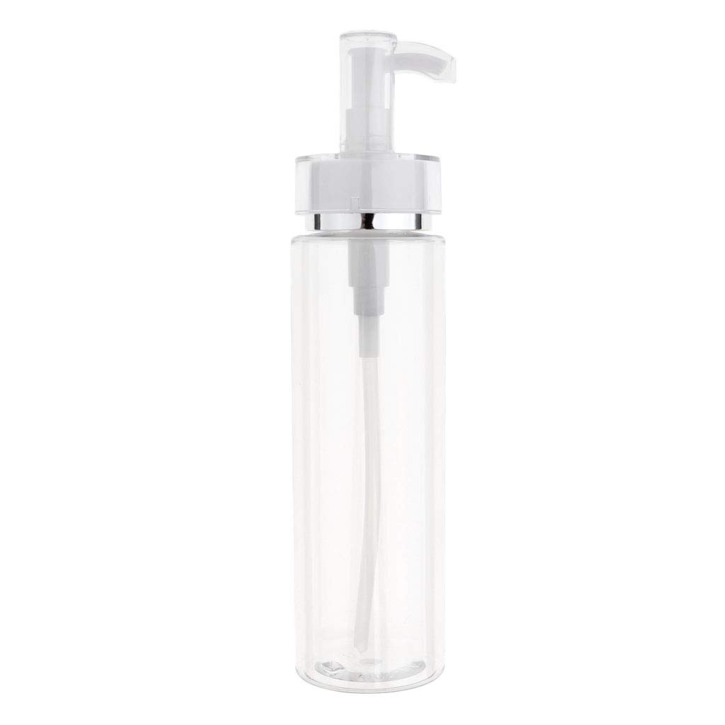 WOVEBIUS Empty Acrylic Cosmetic Pump Bottle Lotion Dispenser Liquid Container 200ml,Clear