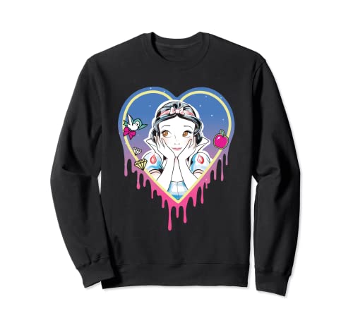 Sweatshirt Blanche-Neige Disney Princess original avec motif cœurs pour femme