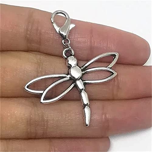 2pcs Dragonfly Clip on Charm, Dragonfly Zipper Pull, Insect Jewelry3