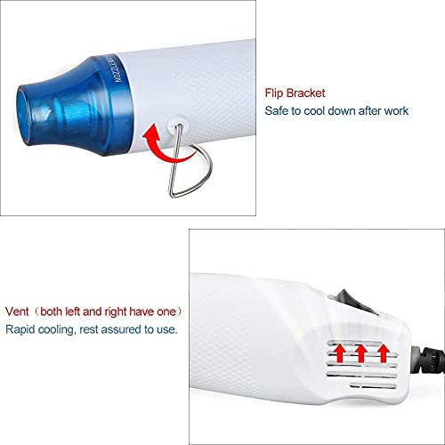 Image of Hetkrishi Handheld Mini Heat Gun Tool for Embossing Resin Art Removing Bubbles 300 Watt(Muilticolor)