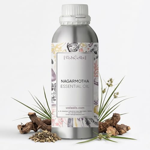 Image of VedaOils Nagarmotha Essential Oil 100ml | 100% Pure, Natural & Undiluted Oil for Skin & Hair Care | Therapeutic-Grade Cyperus Scariosus Oil